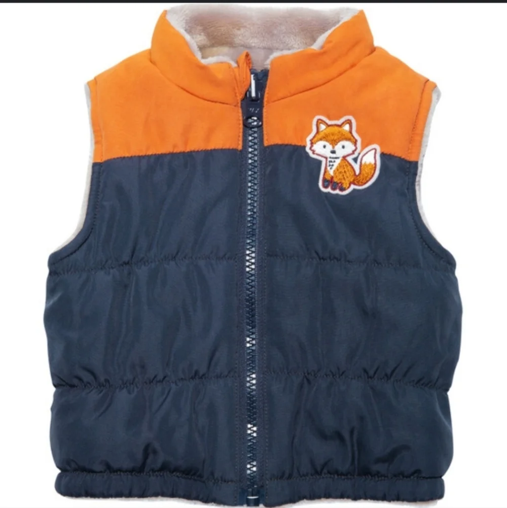 Robeez Fox Reversible Vest Size 6-9 Months